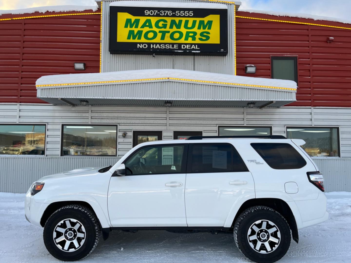 2023 White Toyota 4Runner TRD Off Road (JTEPU5JR0P6) with an 4.0 6 Cylinder engine, 5 speed automatic transmission, located at 1960 Industrial Drive, Wasilla, 99654, (907) 274-2277, 61.573475, -149.400146 - Photo#3